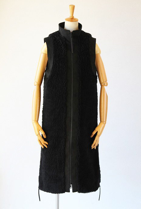 THE RERACS(ザ・リラクス)スタンドカラーロングボアベストSTAND COLOR LONG BOA VEST(BK)