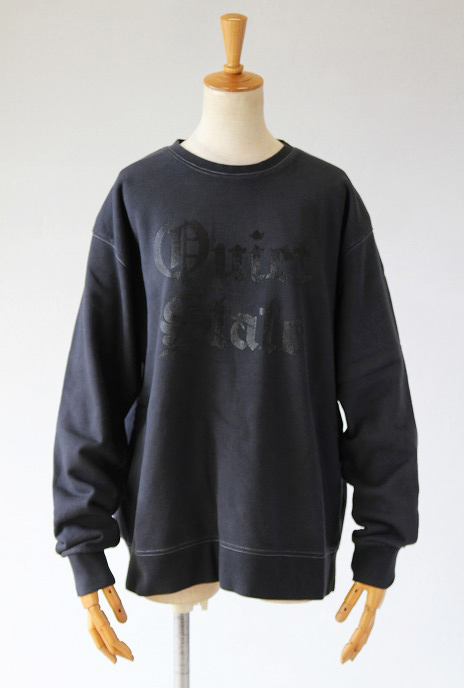 kha:ki(カーキ)VINTAGE DYED SWEAT SHIRTS(BLACK)